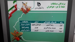 کسب رتبه برتر در بیست و هشتمین جشنواره سراسری قرآن و عترت دانشجویان دانشکده های فنی و حرفه ای کل شکور  3