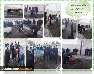 برگزاری مراسم روز درختکاری در دانشکده های فنی و حرفه ای سبزوار به روایت تصویر