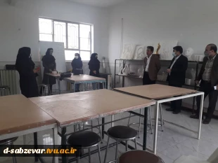 بازدید ریاست محترم دانشکده های فنی و حرفه ای سبزوار از روند حضوری شدن کلاس های آموزشی  4