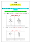 اصلاحیه امتحانات پایان ترم  2