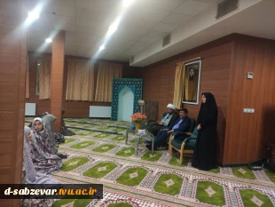حضور جناب آقای رمضان زاده مسئول محترم  اجرایی دفتر نهاد نمایندگی مقام معظم رهبری استان خراسان رضوی  در جمع دانشجویان خوابگاهی 3