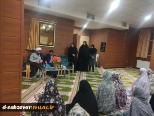 حضور جناب آقای رمضان زاده مسئول محترم  اجرایی دفتر نهاد نمایندگی مقام معظم رهبری استان خراسان رضوی  در جمع دانشجویان خوابگاهی 6