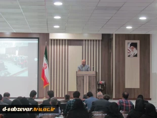 حضور معاونت محترم فرهنگی و دانشجویی دانشگاه فنی و حرفه ای جناب آقای دکتر جلیلی  در دانشکده های فنی و حرفه ای سبزوار 4