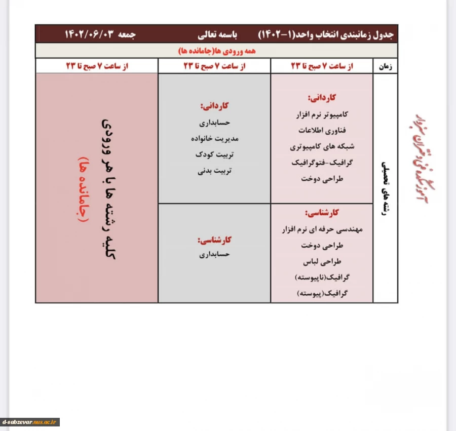 اطلاعیه مهم در خصوص نحوه انتخاب واحد در نیمسال جدید  5