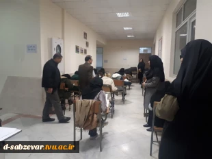 بازدید نماینده محترم نظارت و ارزیابی و تضمین کیفیت استان خراسان رضوی جناب آقای مهندس گل ماهی از نحوه برگزاری امتحانات پایانی نیمسال تحصیلی  (مهرماه) 1402  آموزشکده فنی دختران سبزوار  2