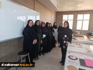 برگزاری ژوژمان دانشجویان رشته ی طراحی و دوخت دانشکده فنی و حرفه ای دختران سبزوار با ریاست محترم و جمعی از مسئولین  8