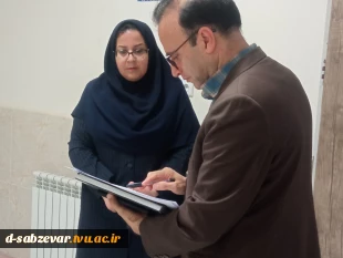 بازدید نماینده محترم هیات نظارت، ارزیابی و تضمین کیفیت دانشگاه فنی و حرفه ای از حوزه برگزاری امتحانات دانشکده ه فنی و حرفه ای دختران سبزوار  5