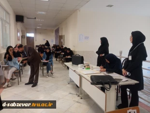بازدید نماینده محترم هیات نظارت، ارزیابی و تضمین کیفیت دانشگاه فنی و حرفه ای از حوزه برگزاری امتحانات دانشکده ه فنی و حرفه ای دختران سبزوار  11
