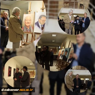 افتتاح  نمایشگاهی از آثار استاد هنرمند رشته گرافیک آموزشکده ملی مهارت دختران سبزوار جناب آقای هراتی همزمان با روز دانشجو